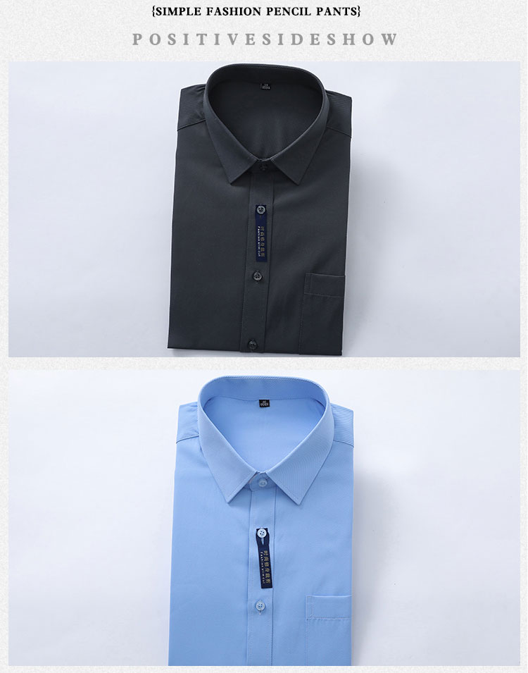 Coarse grain professional men short-sleeved shirt 111-981 men short-sleeved shirt