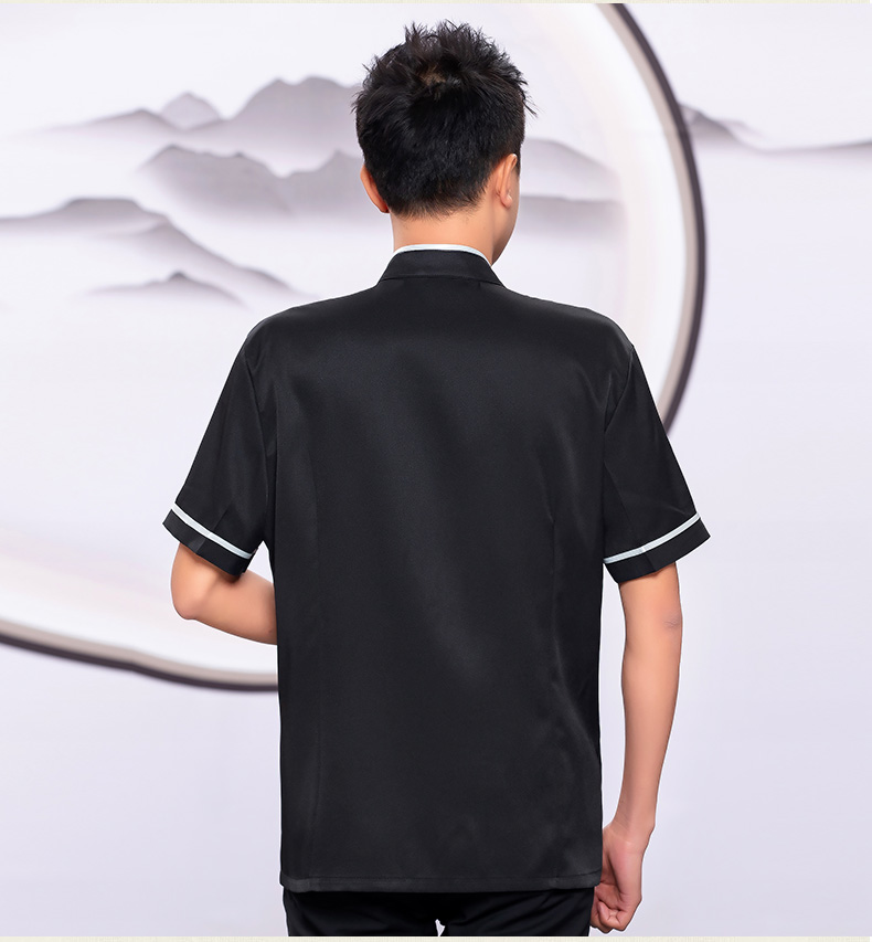 Embroidered Xiangyun Hotel Waiter Work Shirt + Apron H19-L019