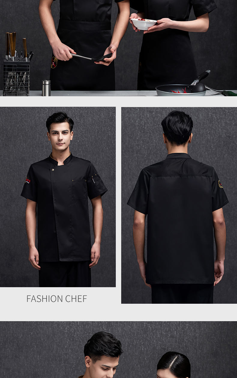 Dafengshou short-sleeved hotel chef uniform top H20-D21-581