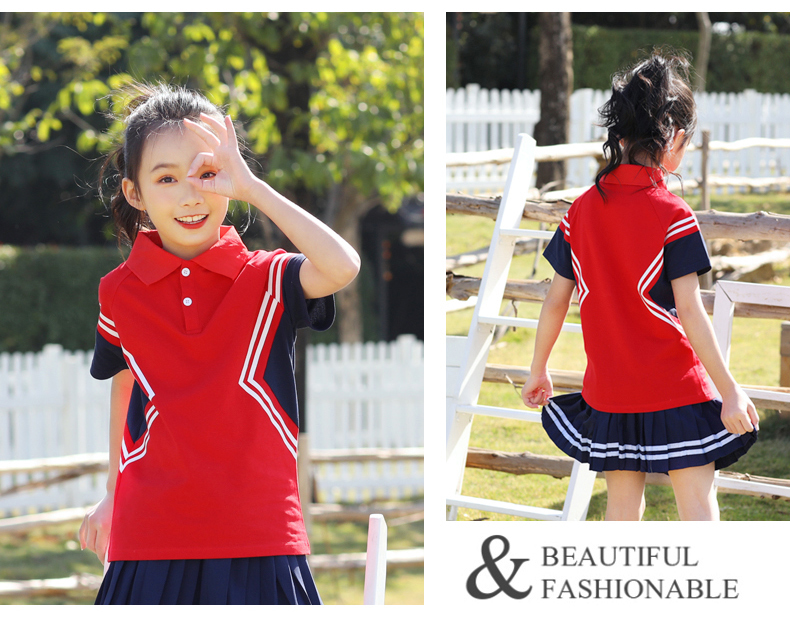 Cotton sports style elementary school uniform D22-601