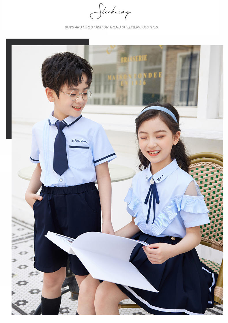 Campus primary and secondary school British style school uniform set two-piece suit 894-2203 (including bow tie)