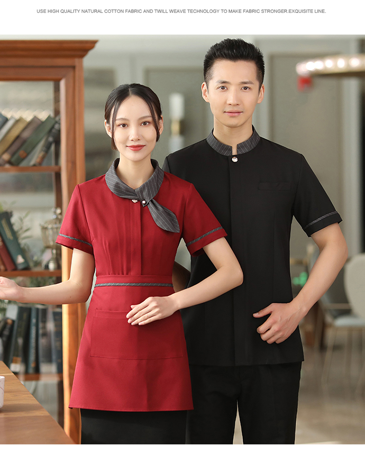 Rabbit collar waiter work clothes women tops H02-22LY011-015