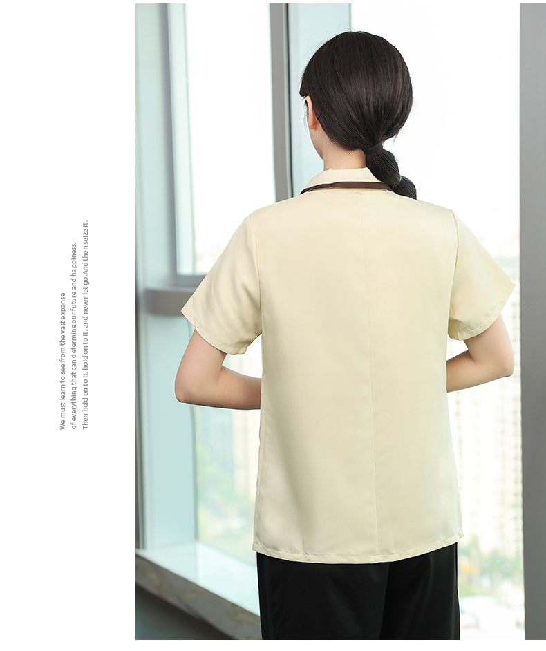 Xiling Hotel Club Restaurant Women Cleaning Clothes Short Sleeve Tops H19-Xiling