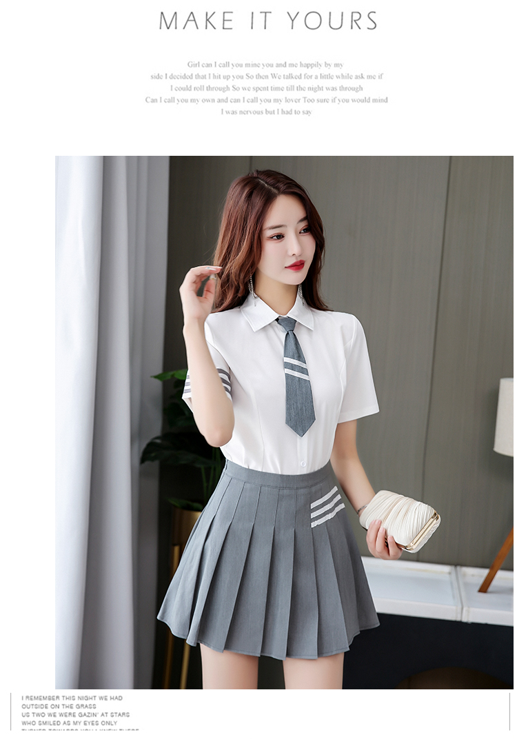 New style foot bath and foot therapy temperament JK pleated skirt technician suit V02-1327 suit