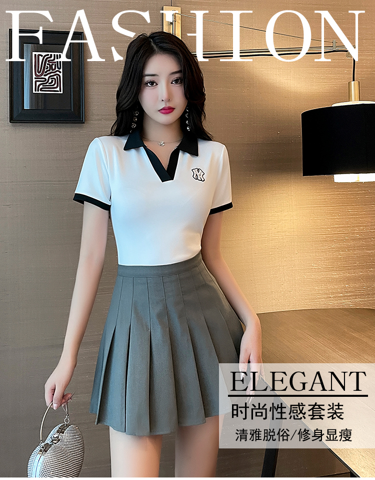 Foot bath technician beauty shop cute short skirt technician uniform suit V02-1349