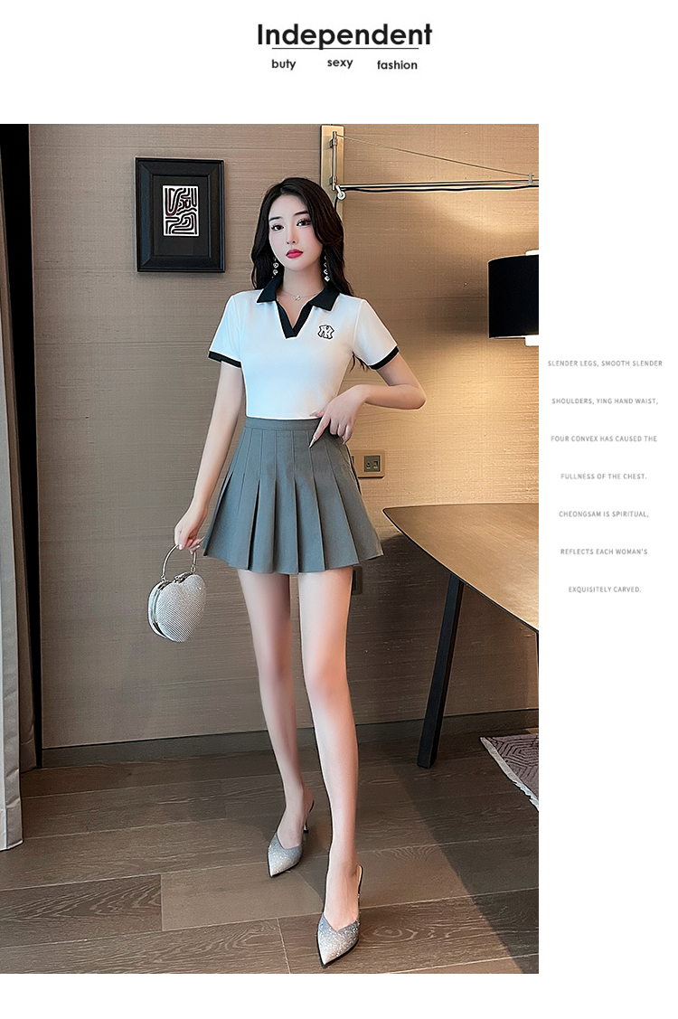 Foot bath technician beauty shop cute short skirt technician uniform suit V02-1349