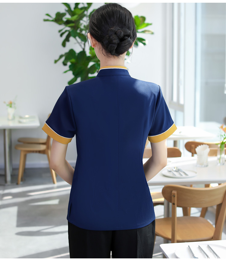 Water ripple short-sleeved chef uniform top HD3-21-C042 short-sleeved