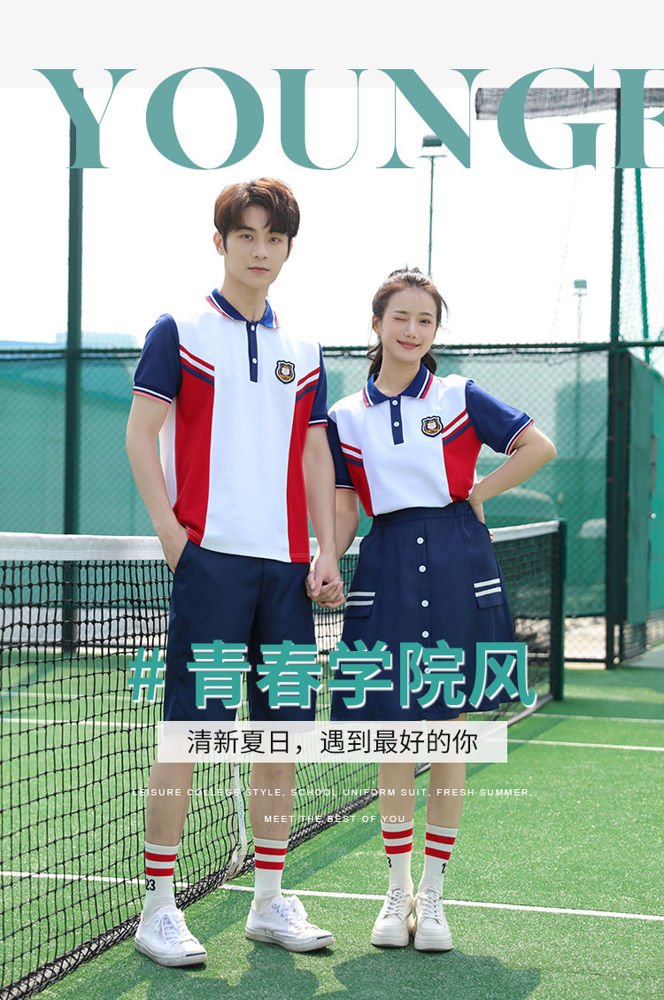 Middle school student uniform summer short-sleeved suit junior high school uniform H18-2023-3