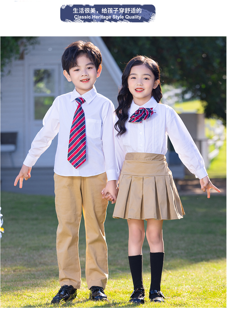 British style campus primary and secondary school pleated skirt D11-2217