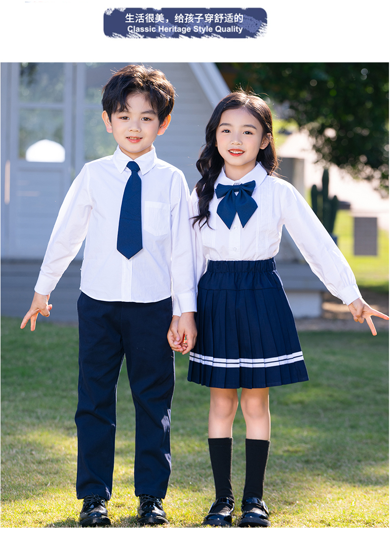 British style campus primary and secondary school half-length pleated skirt D11-2220