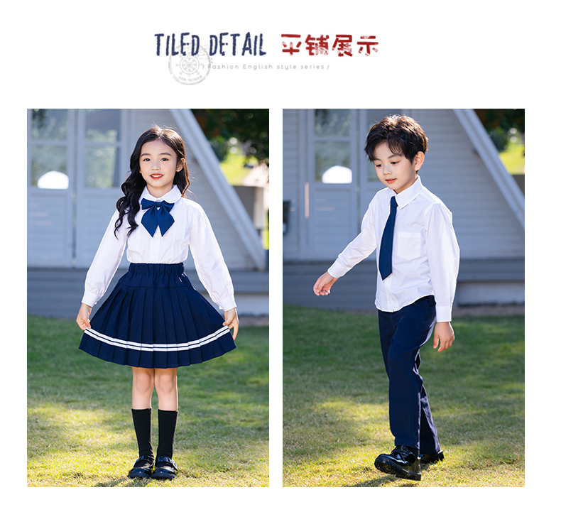 British style campus primary and secondary school half-length pleated skirt D11-2220