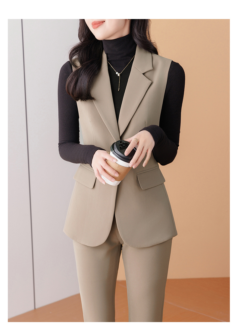 Business ladies professional collar suit vest 83-23662