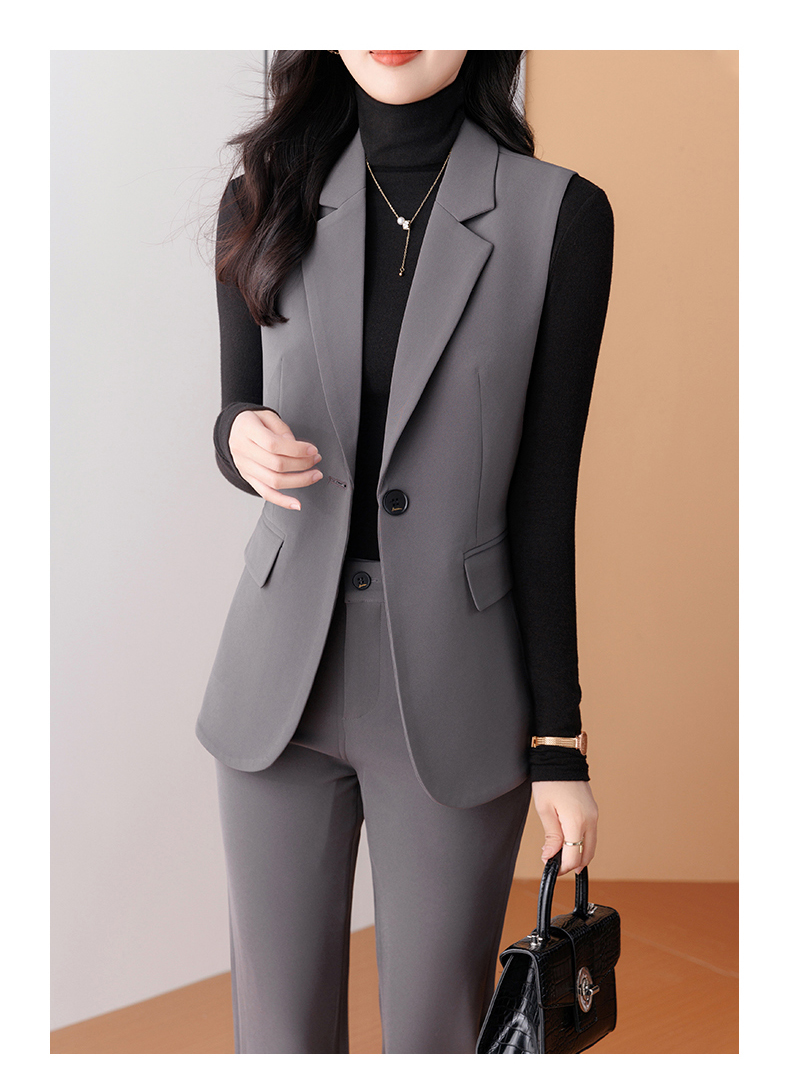 Business ladies professional collar suit vest 83-23662