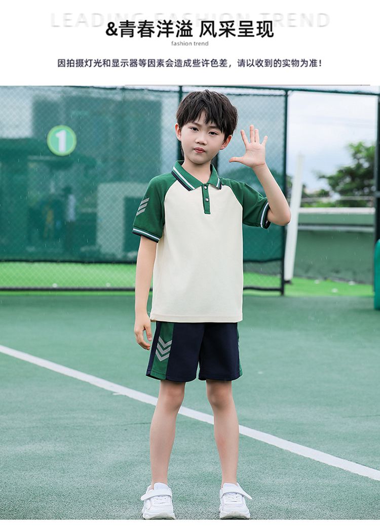 Primary and secondary school students school uniforms, casual class uniforms, short-sleeved suits KH2-692-6666 skirt suit