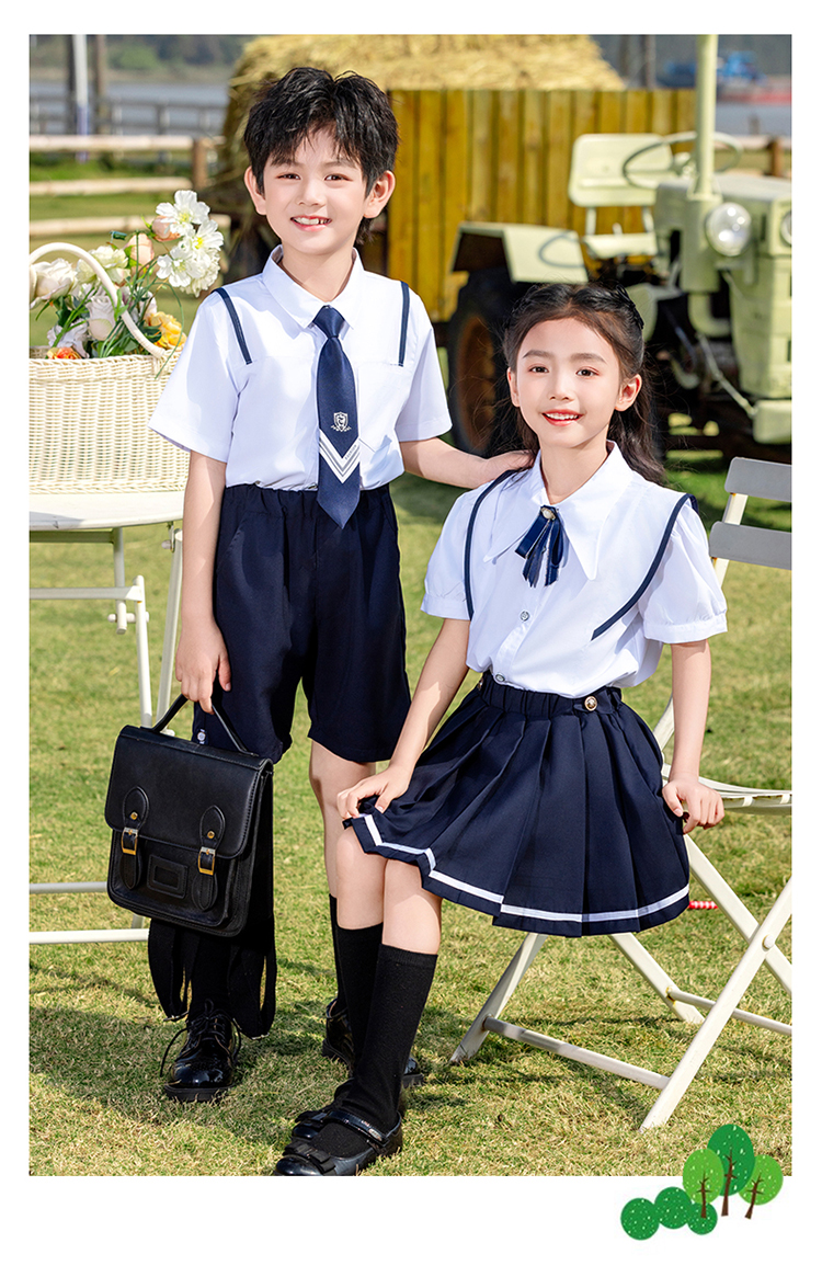 Breathable and skin-friendly British style sports version school uniform suit 894-2410