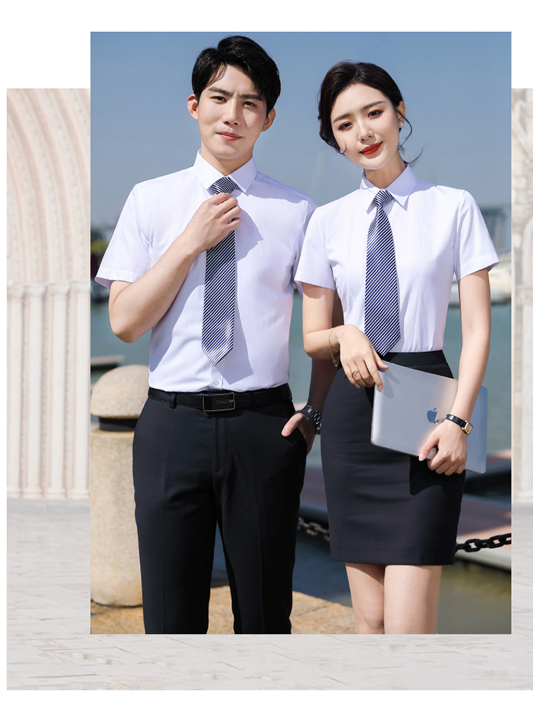 Slim temperament professional short-sleeved shirt for men and women DJ1-801 short-sleeved shirt