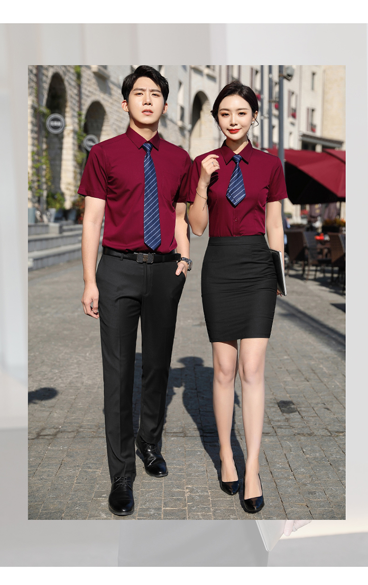 Professional business short-sleeved shirt for men and women DJ1-8390 short-sleeved shirt