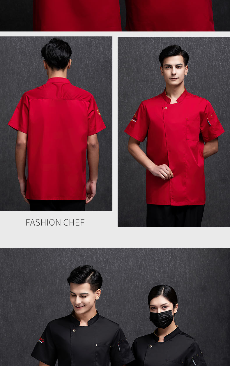 Dafengshou short-sleeved hotel chef uniform top H20-D21-581