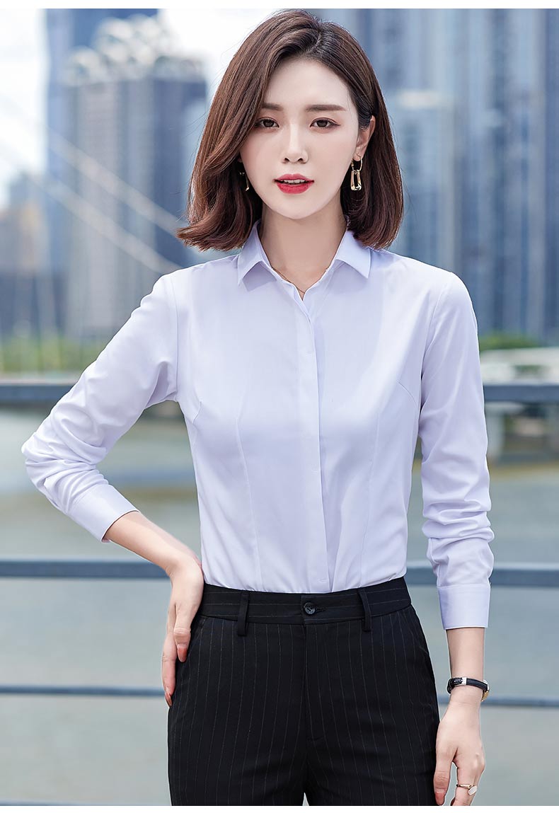 Business casual small square collar non-iron long-sleeved shirt for women DY9-866 long-sleeved shirt for women