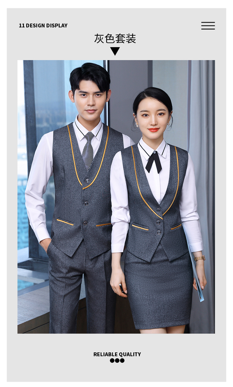 Business temperament slim fit professional wear female and male vest DL1-A211 vest male