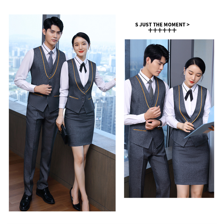 Business temperament slim fit professional wear female and male vest DL1-A211 vest male