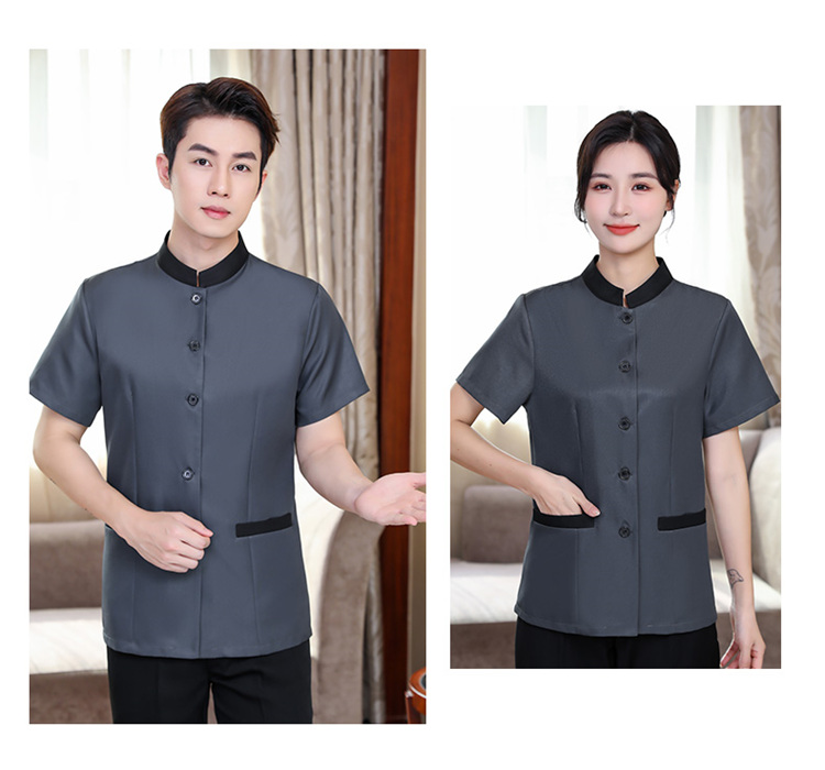 Zhibao cleaning work clothes short-sleeved top H14-030-032