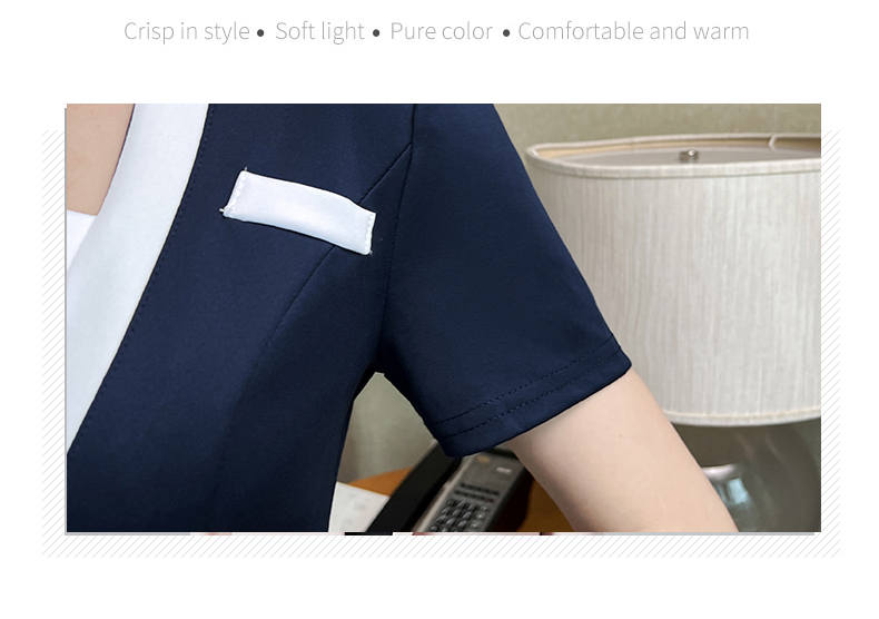 Business elegant slim short-sleeved professional suit skirt for women G25-2688