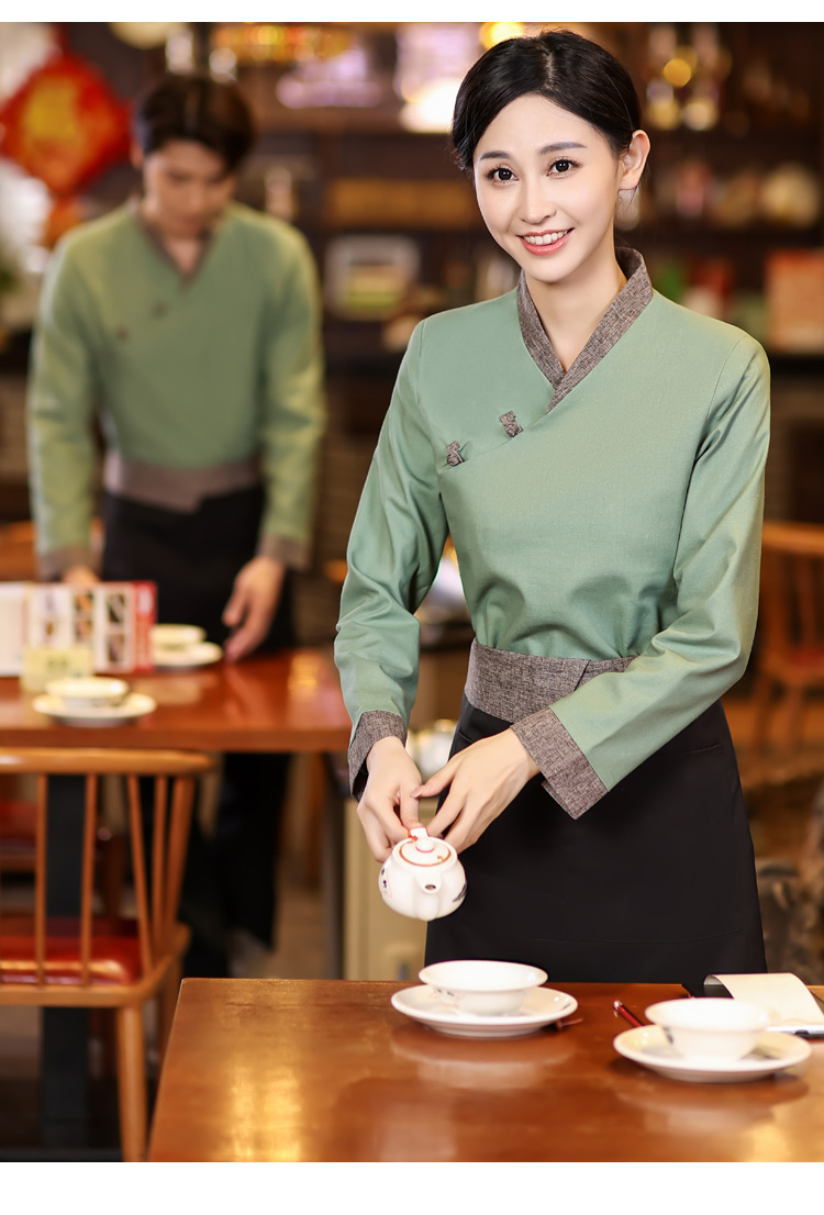 Chinese style kimono restaurant long sleeve waiter work clothes HD3-21-C051