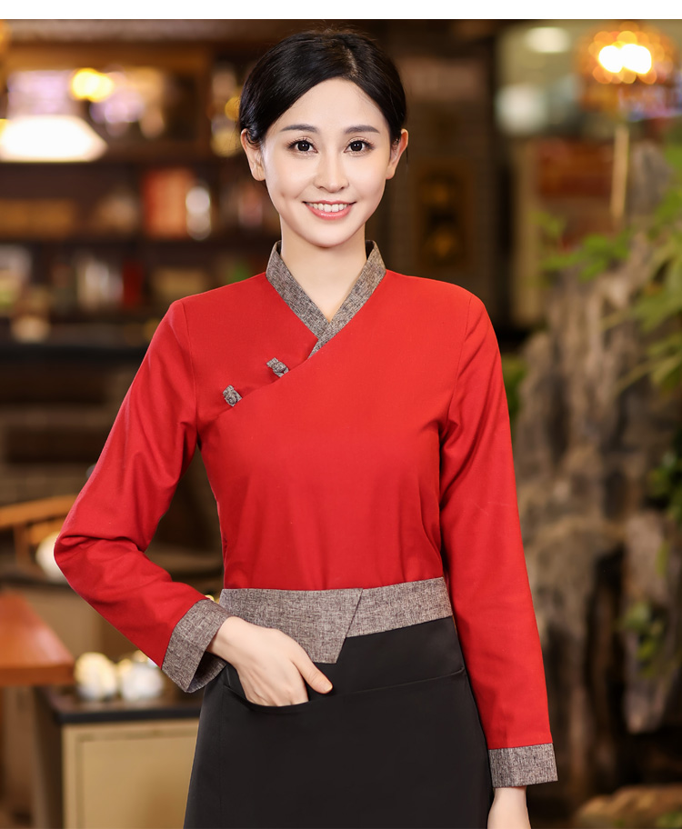 Chinese style kimono restaurant long sleeve waiter work clothes HD3-21-C051