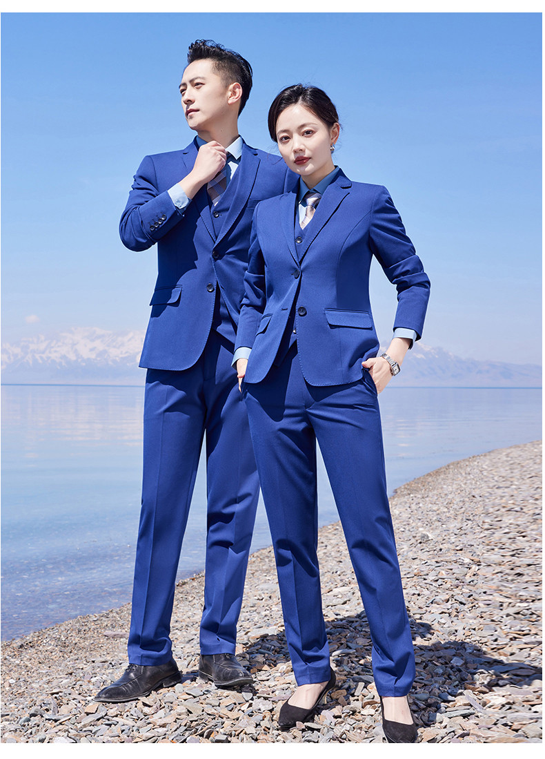 400g color spinning pearl edge business two button suit jacket 129-6380 double button jacket men