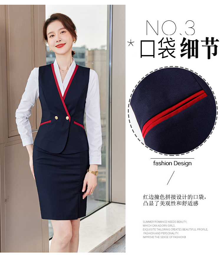 Cross Y-neck fashion professional vest 173-238 women vest