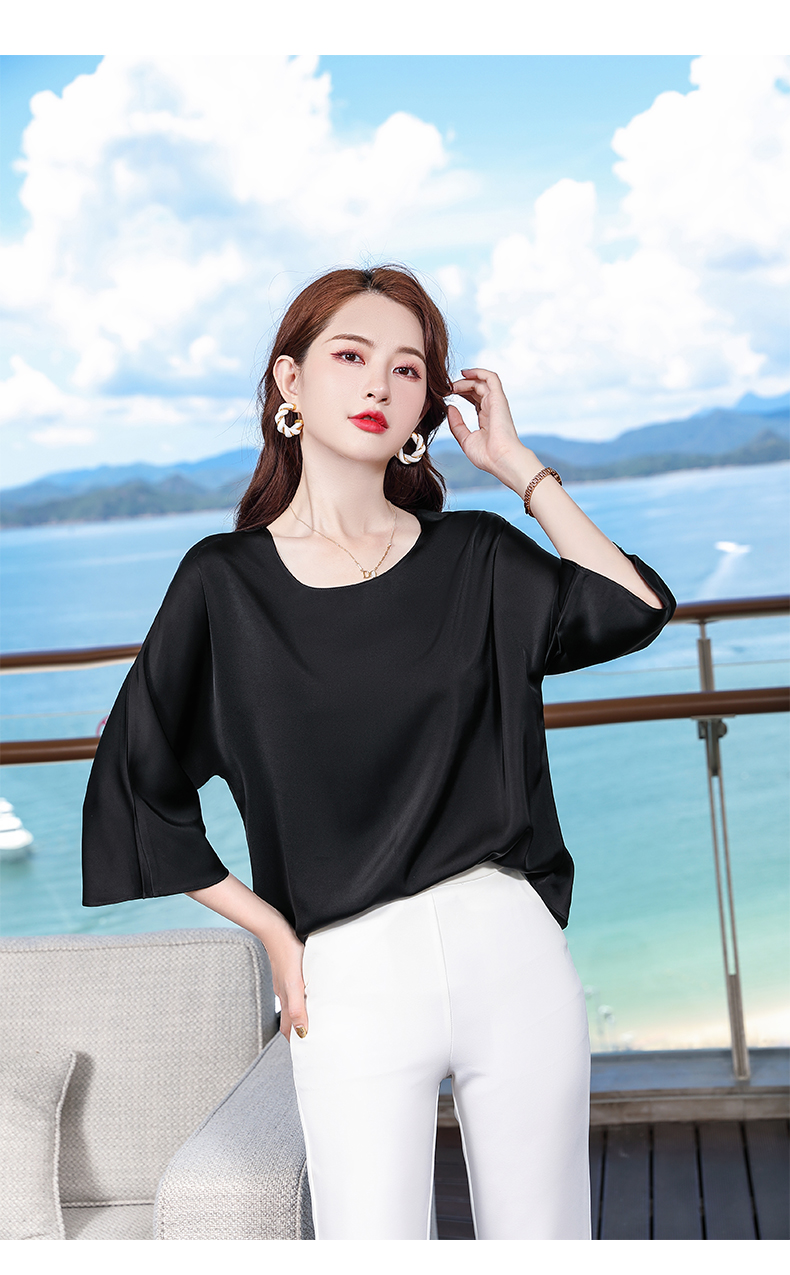 Elegant acetate mid-sleeve women base layer DR1-9981