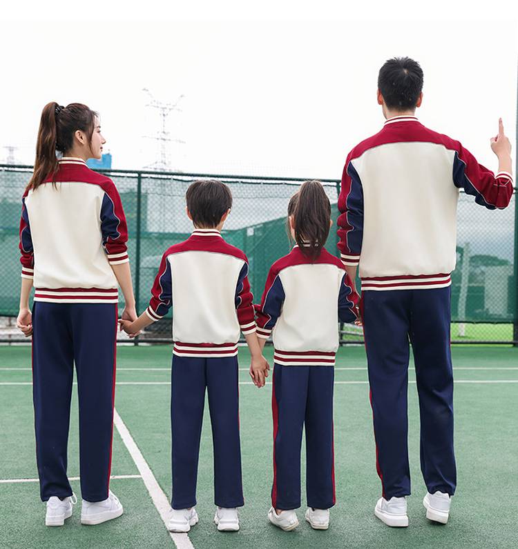 Campus sports meeting class uniform school uniform parent-child long-sleeved two-piece suit KH2-692-7777 cardigan suit