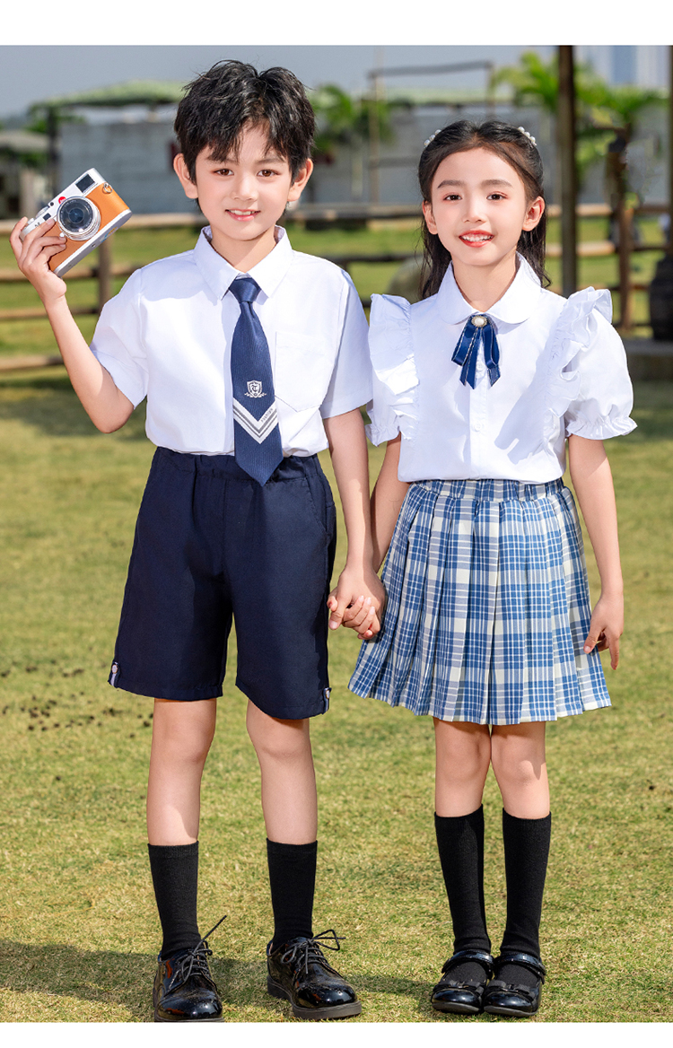 Skin-friendly, breathable and comfortable college style school uniform suit 894-6403-1-2