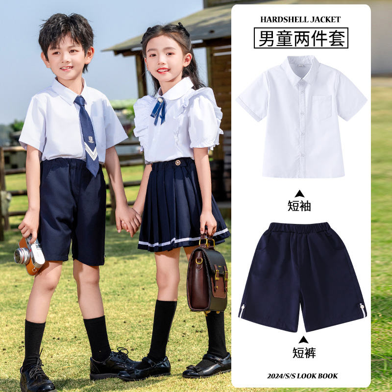 Skin-friendly, breathable and comfortable college style school uniform suit 894-6403-1-2