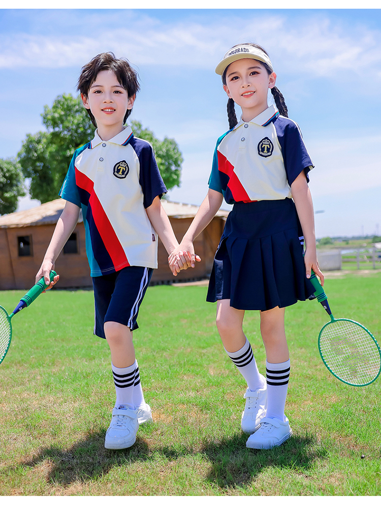 Summer elementary and middle school uniform children sports tops 894-2472-1