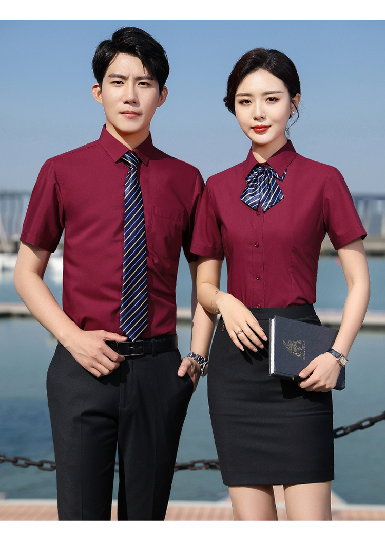 Professional business short-sleeved shirt for men and women DJ1-8390 short-sleeved shirt