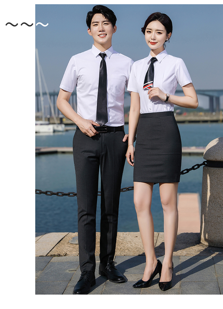 Professional business short-sleeved shirt for men and women DJ1-8390 short-sleeved shirt