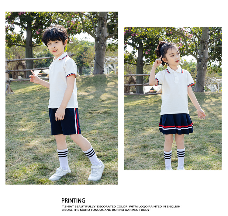 Contrast color sports primary and secondary school students school uniform shorts universal style D11-2201 pants