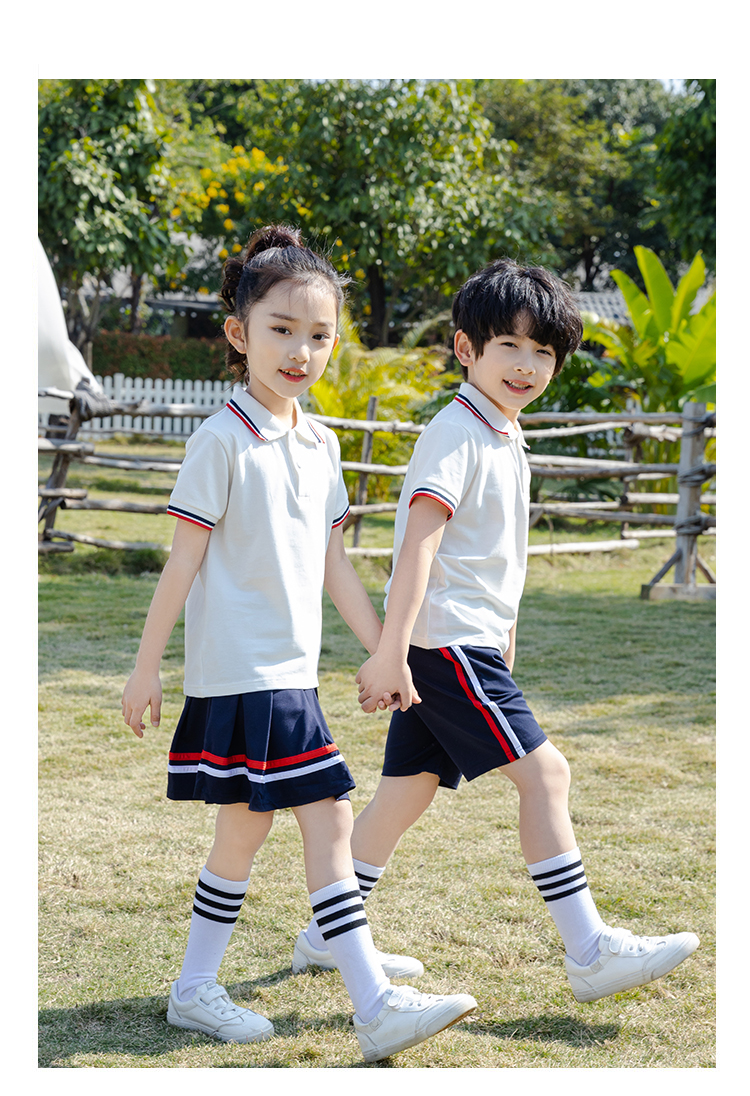 Contrast color sports primary and secondary school students school uniform shorts universal style D11-2201 pants