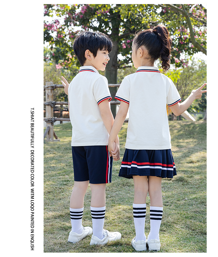 Contrast color sports primary and secondary school students school uniform shorts universal style D11-2201 pants