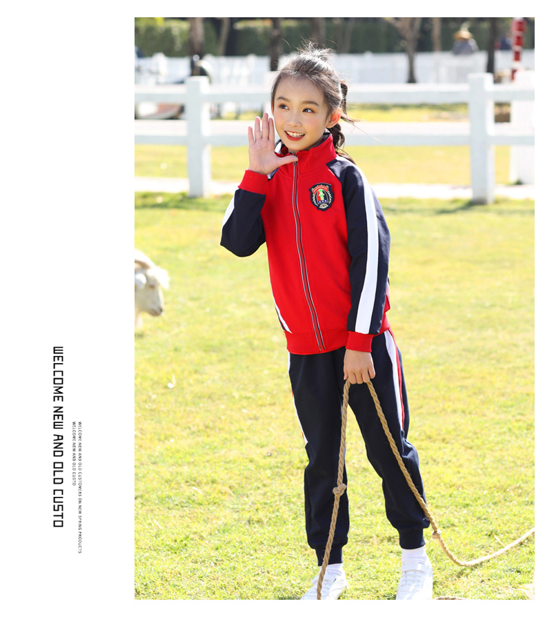 Cotton sports casual style elementary school student uniform two-piece suit D22-1901