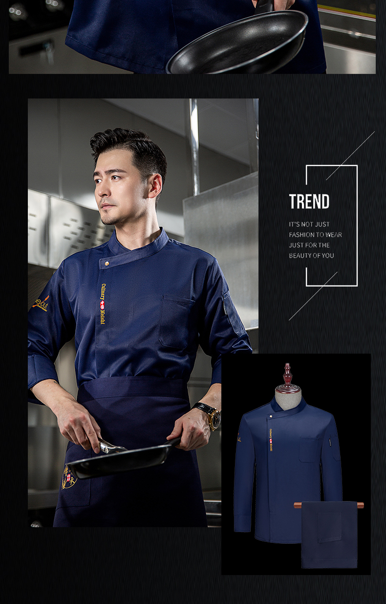 New Chinese long sleeve chef uniform H20-C22-5018