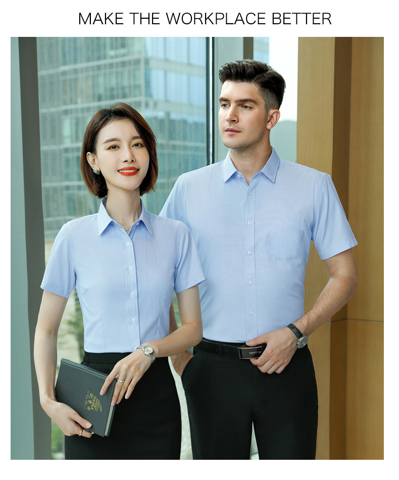 Business formal slim fit men short-sleeved shirt DZ1-8708 short-sleeved shirt men