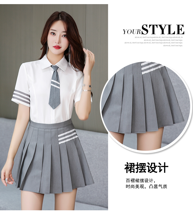 New style foot bath and foot therapy temperament JK pleated skirt technician suit V02-1327 suit