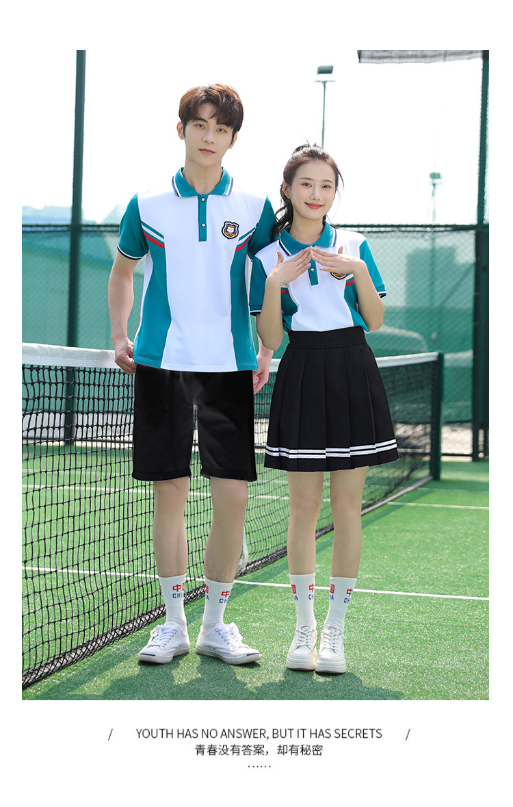 Summer middle school student uniform short-sleeved suit H18-2013-10