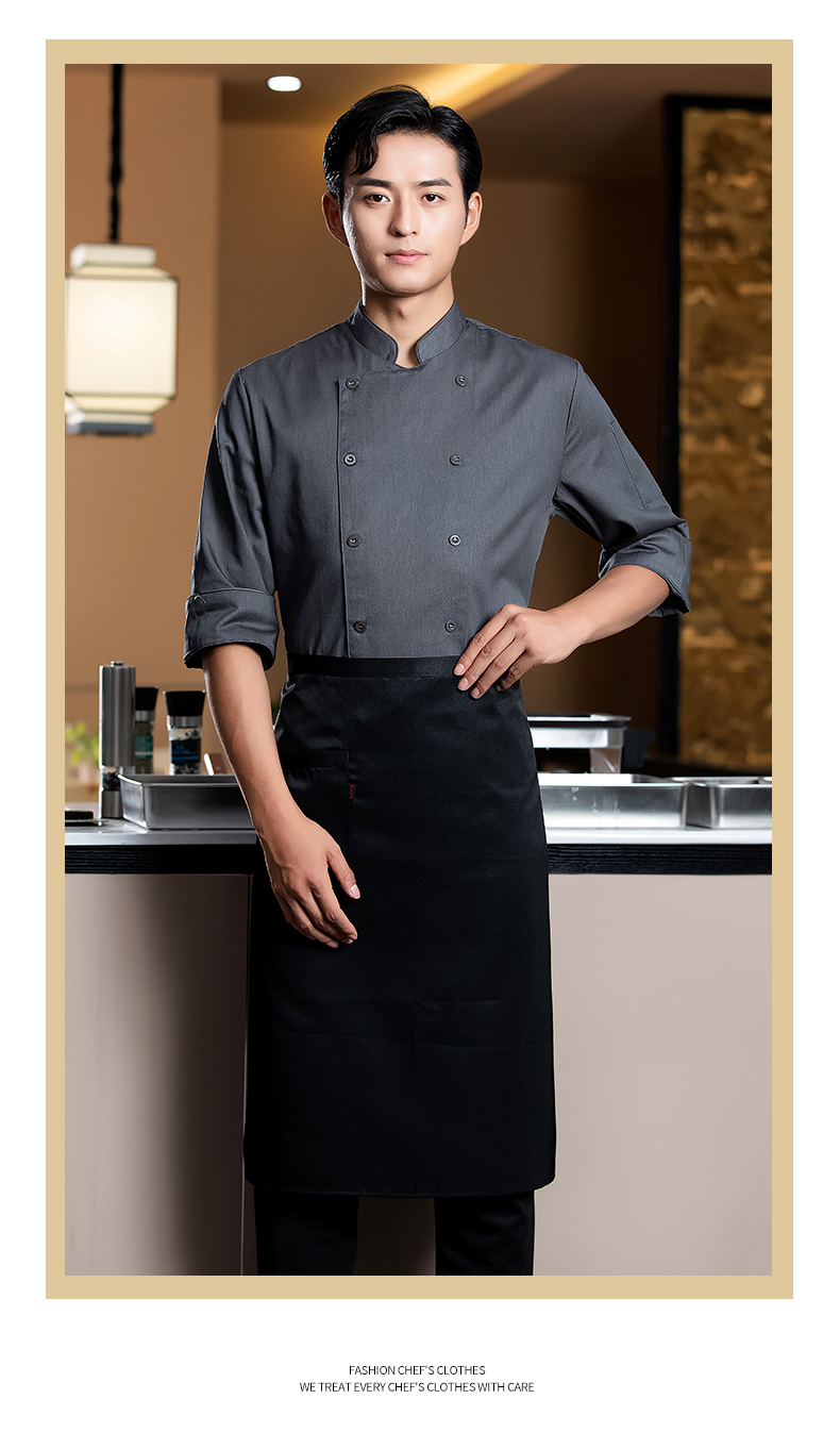 New White Deer 3/4 Sleeve Chef Uniform Top H02-22608