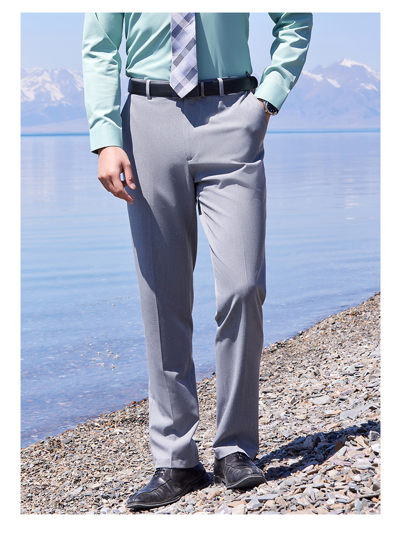 400g color-spun four-way stretch casual trousers 129-6388 men trousers