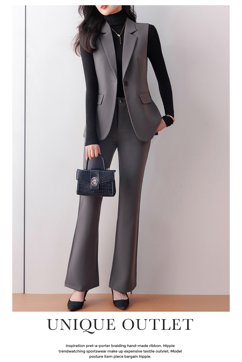 Business ladies professional collar suit vest 83-23662