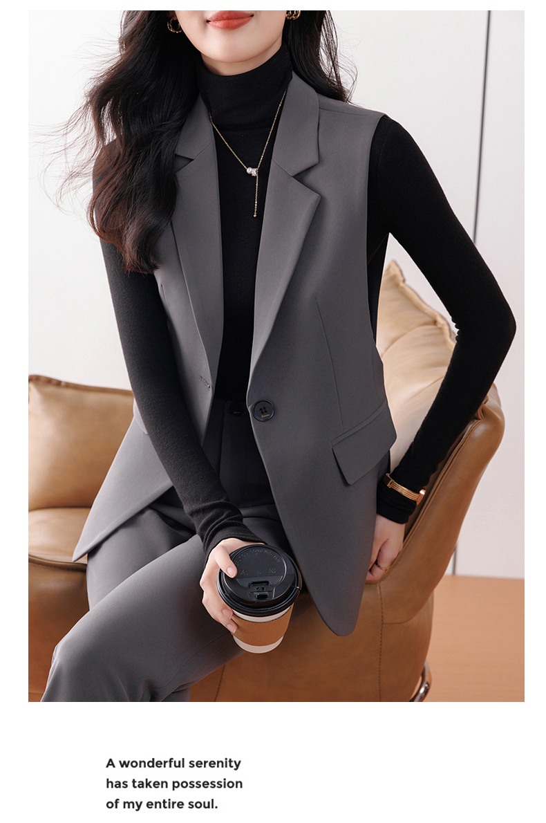 Business ladies professional collar suit vest 83-23662